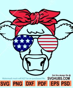 4th of July cow SVG