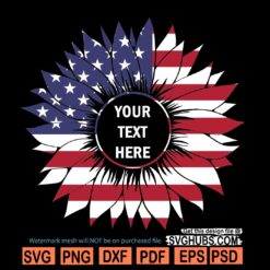 4th of July sunflower SVG