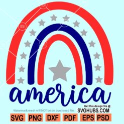 4th of July rainbow svg