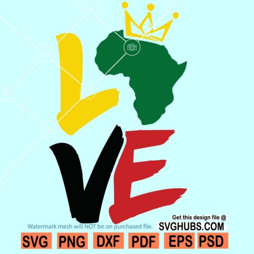 African American love SVG