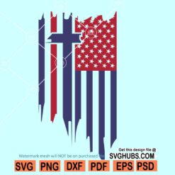 American flag cross svg