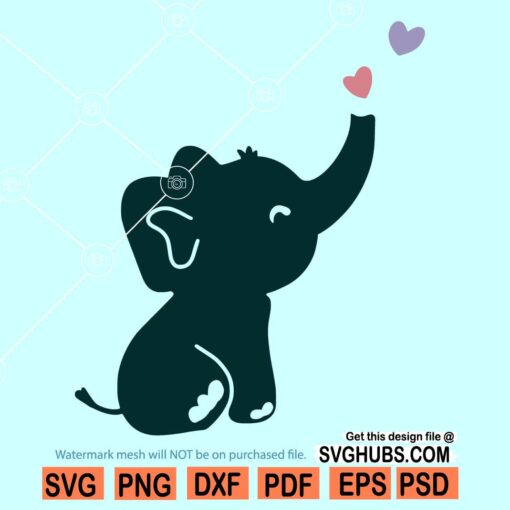 Baby elephant SVG