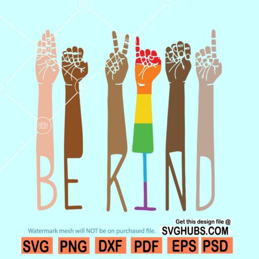 Be kind gay pride SVG