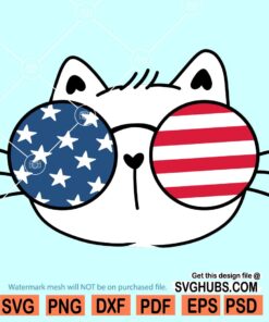 Patriotic cat SVG