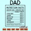 Dad Nutritional Facts SVG