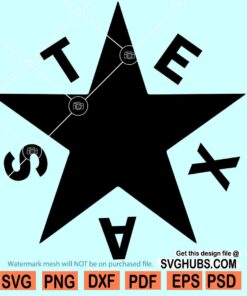 De Zavala Texas Star SVG