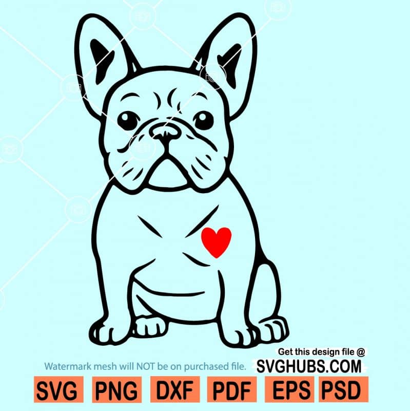 French Bulldog svg, French Bulldog Love svg, Frenchie svg - Svg Hubs
