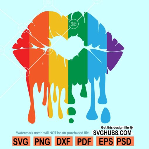 Gay pride lips SVG