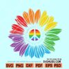 Gay pride sunflower SVG