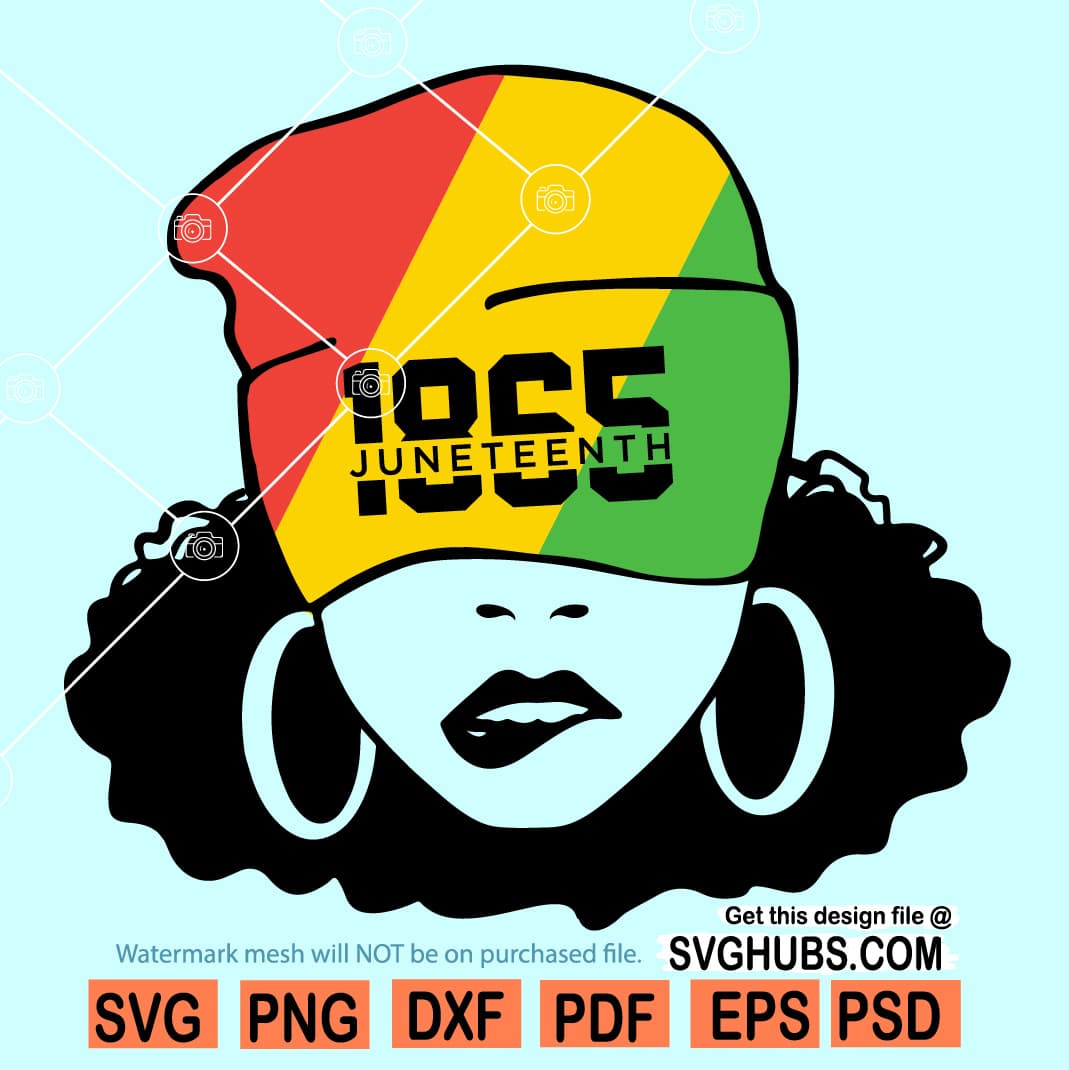 Juneteenth Afro Lady SVG