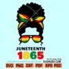 Juneteenth afro woman SVG