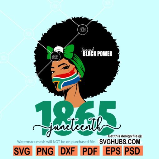 Juneteenth afro woman svg