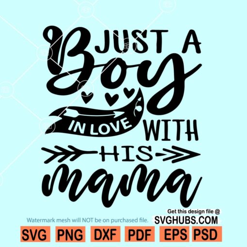 Just A Boy In Love With His Mama SVG