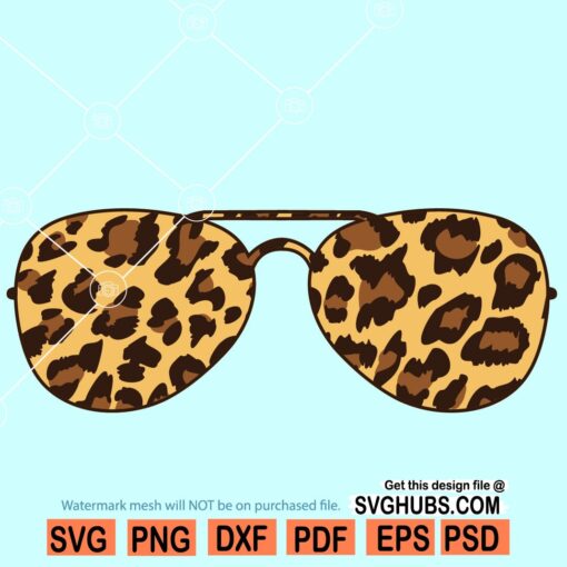 Leopard Print Sunglasses Svg