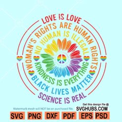 Love is love sunflower SVG