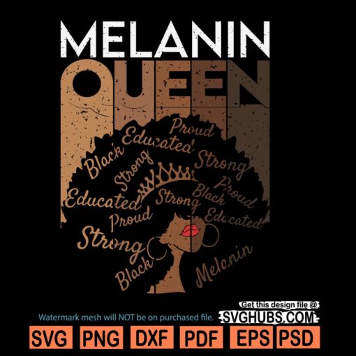 Melanin queen SVG