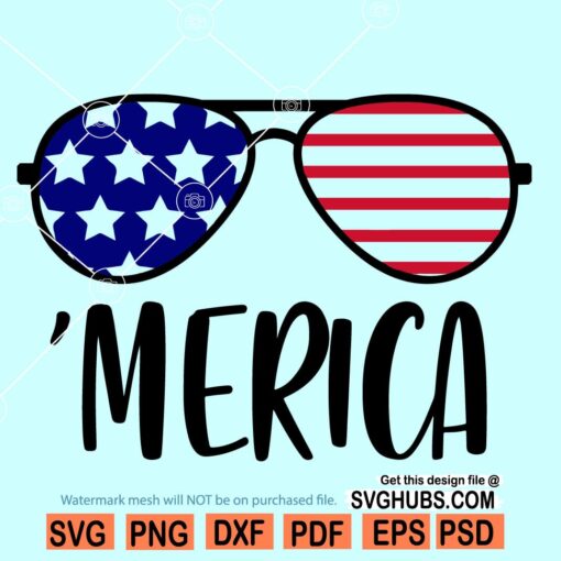 Merica sunglasses svg