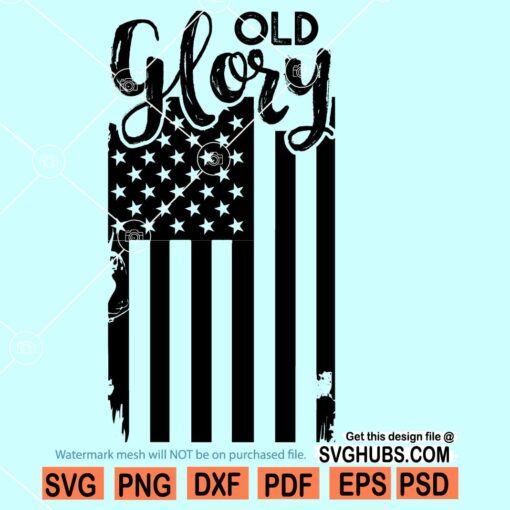 Old glory flag SVG