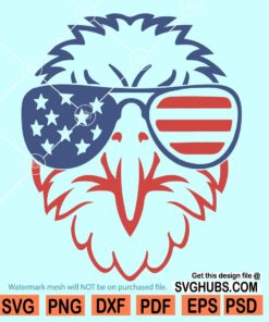 Patriotic Eagle With Sunglasses SVG
