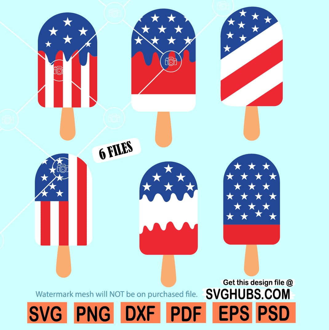 Patriotic Popsicle bundle SVG