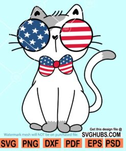 Patriotic cat SVG