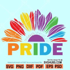 Pride sunflower SVG