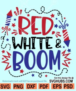 Red white and boom SVG