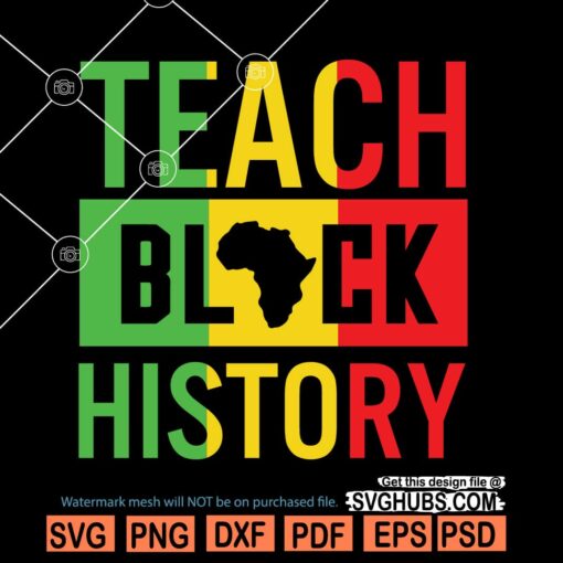 Teach black history SVG