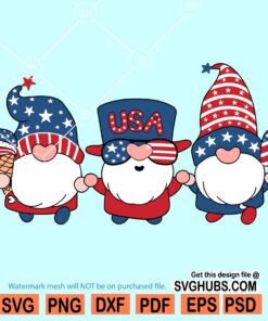 Three patriotic gnomes SVG