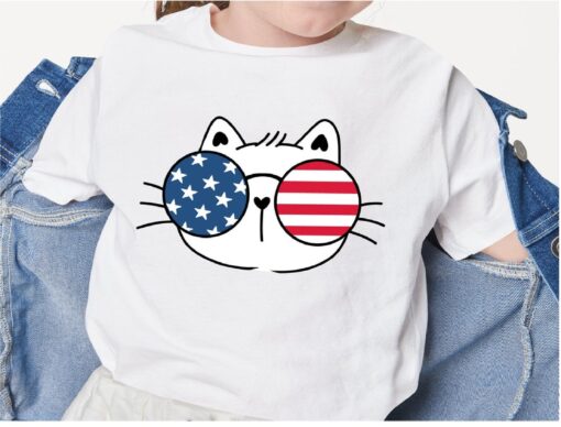 Patriotic cat SVG