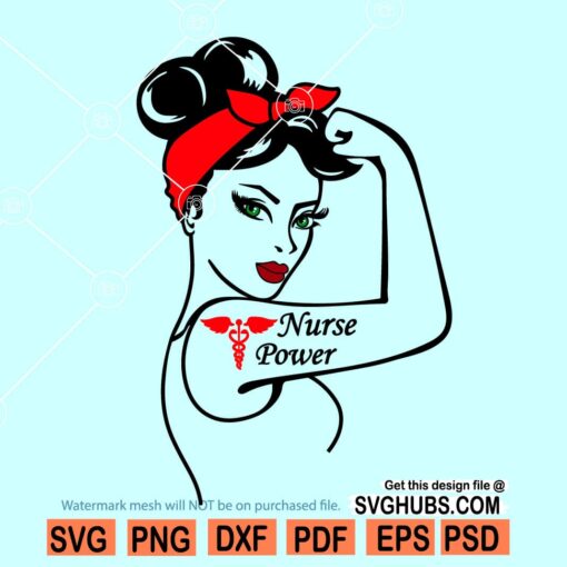 Rosie the riveter nurse svg