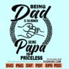 Being Dad is an Honor Being Papa is Priceless SVG
