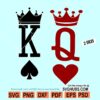 King of Spades and Queen of hearts Svg