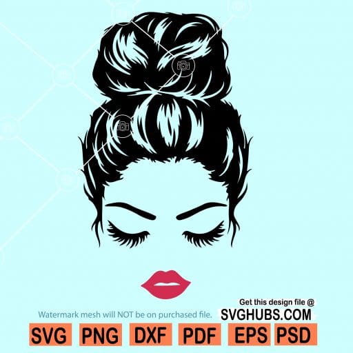 Messy Bun SVG File, Messy Bun hair SVG, Messy Bun SVG | Svg Hubs