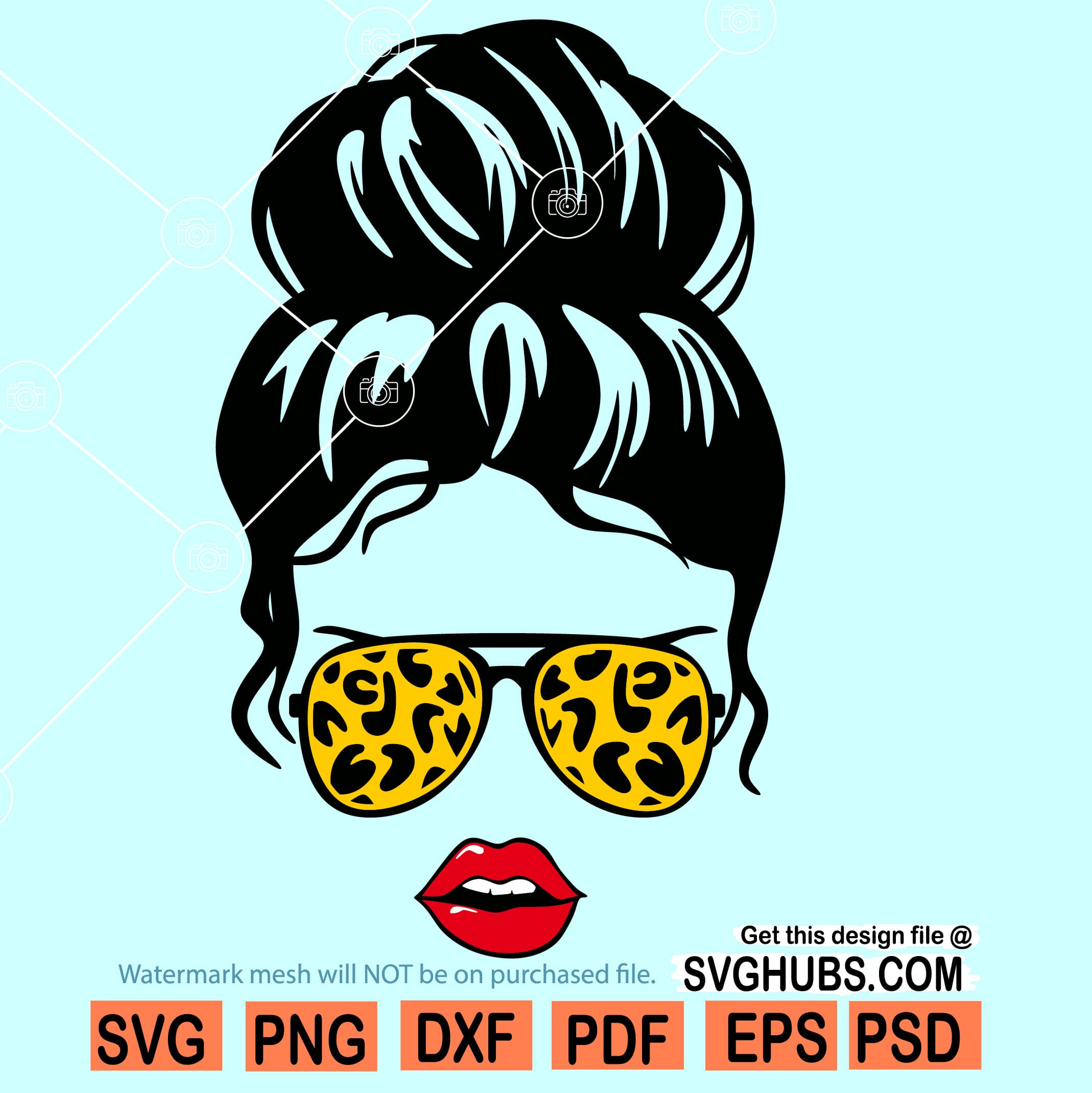 Messy Bun Svg File Messy Bun Hair Svg Messy Bun Svg Mom Life Svg