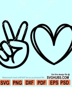 Peace and Love SVG