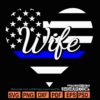 Police wife heart SVG