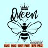 Queen bee with crown SVG
