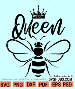 Queen bee with crown SVG