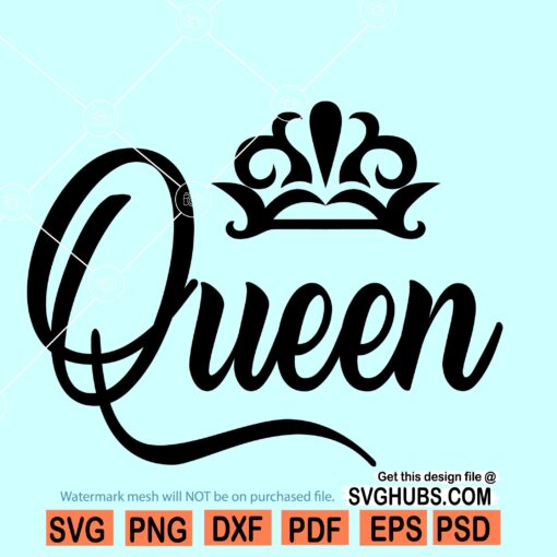 Queen with crown SVG