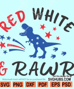 Red white and Rawr SVG