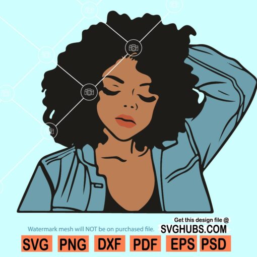 Afro Black Woman SVG