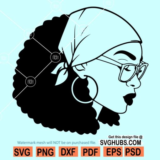 Afro woman SVG file