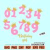 Birthday Numbers with Crown SVG