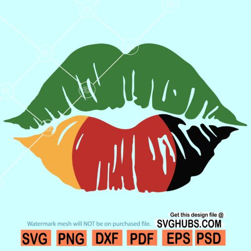 Black History Month Lips SVG