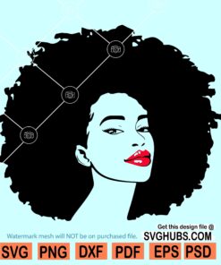 Afro Diva Drip SVG, Queen Boss, Lady, Black Woman, Crown, Drip