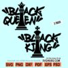 Black king and queen SVG