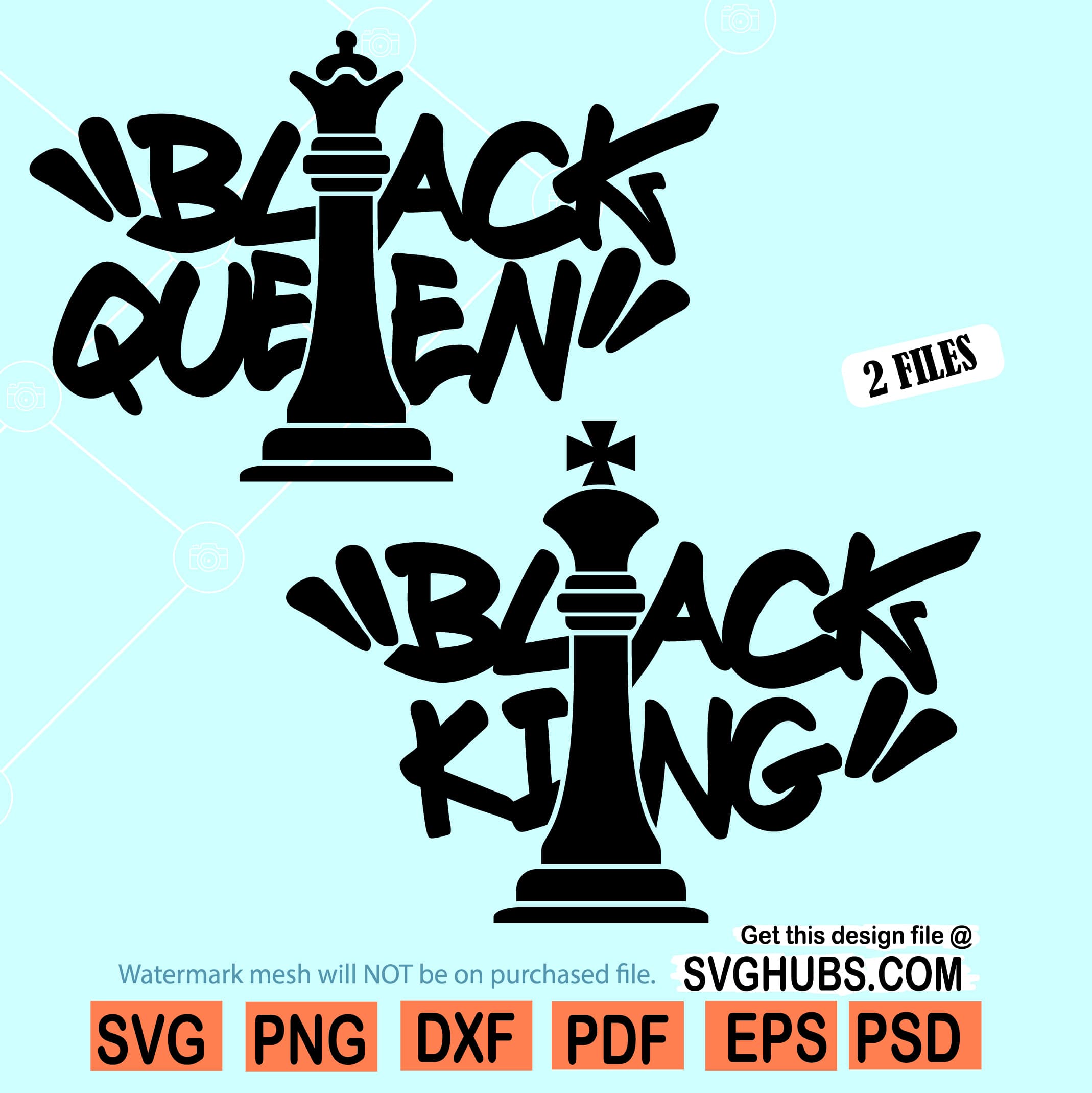 Black King svg, Chess piece, svg, png, eps, dxf, pdf