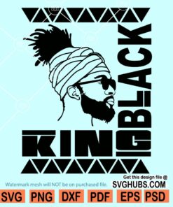 Black king with dreadlocks SVG