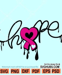 Cancer hope ribbon SVG